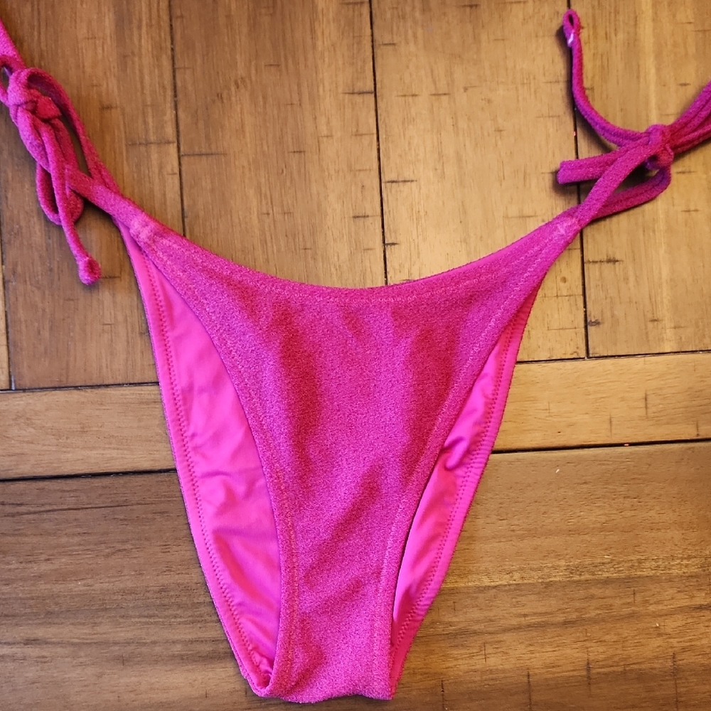 Victoria's Secret Fushia Shimmer Brazilian Bikini Bottom